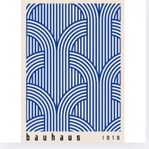 Bauhaus 1919 azul trenzado
