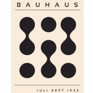 Bauhaus 1923 círculos negro