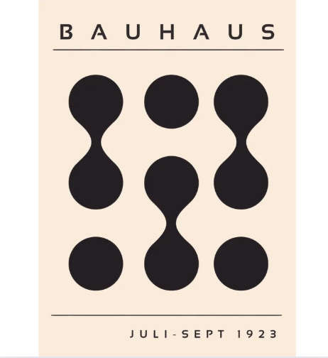 Bauhaus 1923 círculos negro